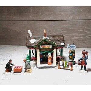 Grizzley's Groceries & Gas Christmas Valley Collectible Christmas Village 1998